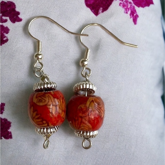 2/$10 Painted Beads Earrings - Picture 1 of 1